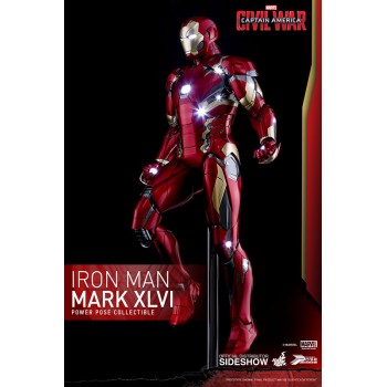 Captain America Civil War Power Pose Series Action Figure 1/6 Iron Man Mark XLVI 31 cm